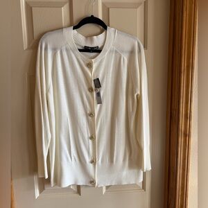 Preston & York Cream Cardigan Sweater
